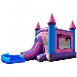 PINK 5 IN 1 COMBO / BOUNCE, CLIMB,  SLIDE, B-BALL & POOL