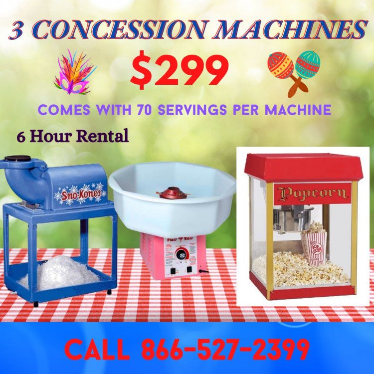 3 CONCESSION MACHINES SPECIAL